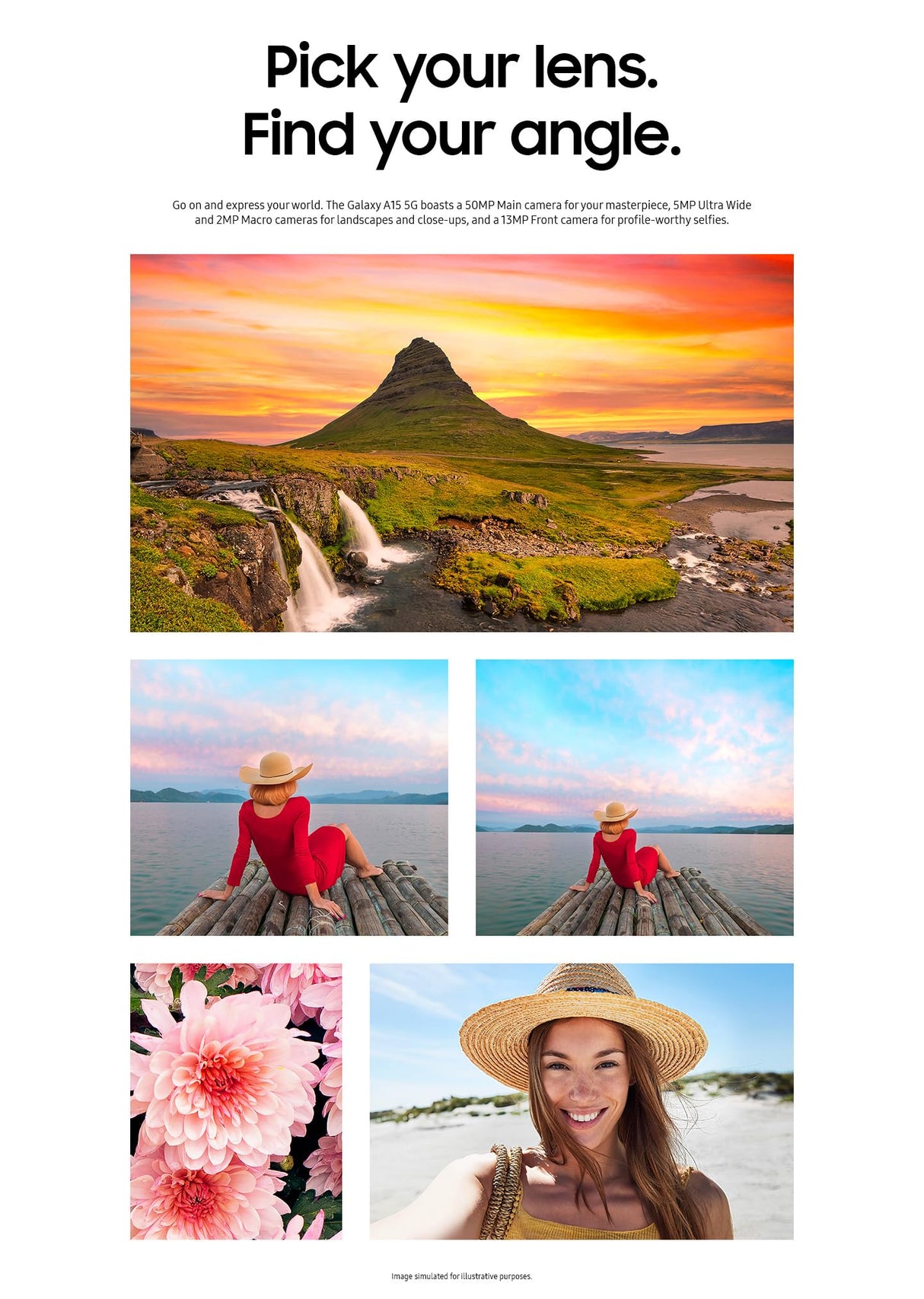 Samsung Galaxy A15 5G Unlocked Android Mobile Phone, 128GB/GB Blue Black Brand New Sealed