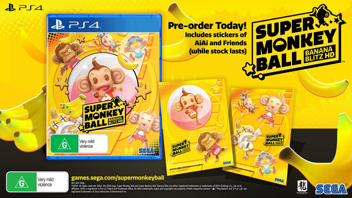 Super Monkey Ball Banana Blitz HD - PlayStation 4 PS4 Game Brand New Sealed