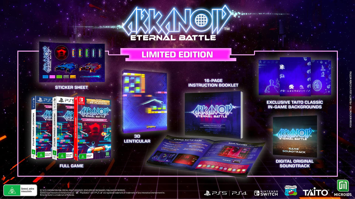 Arkanoid Eternal Battle Limited Edition PlayStation 5 PS5 Game Brand New Sealed
