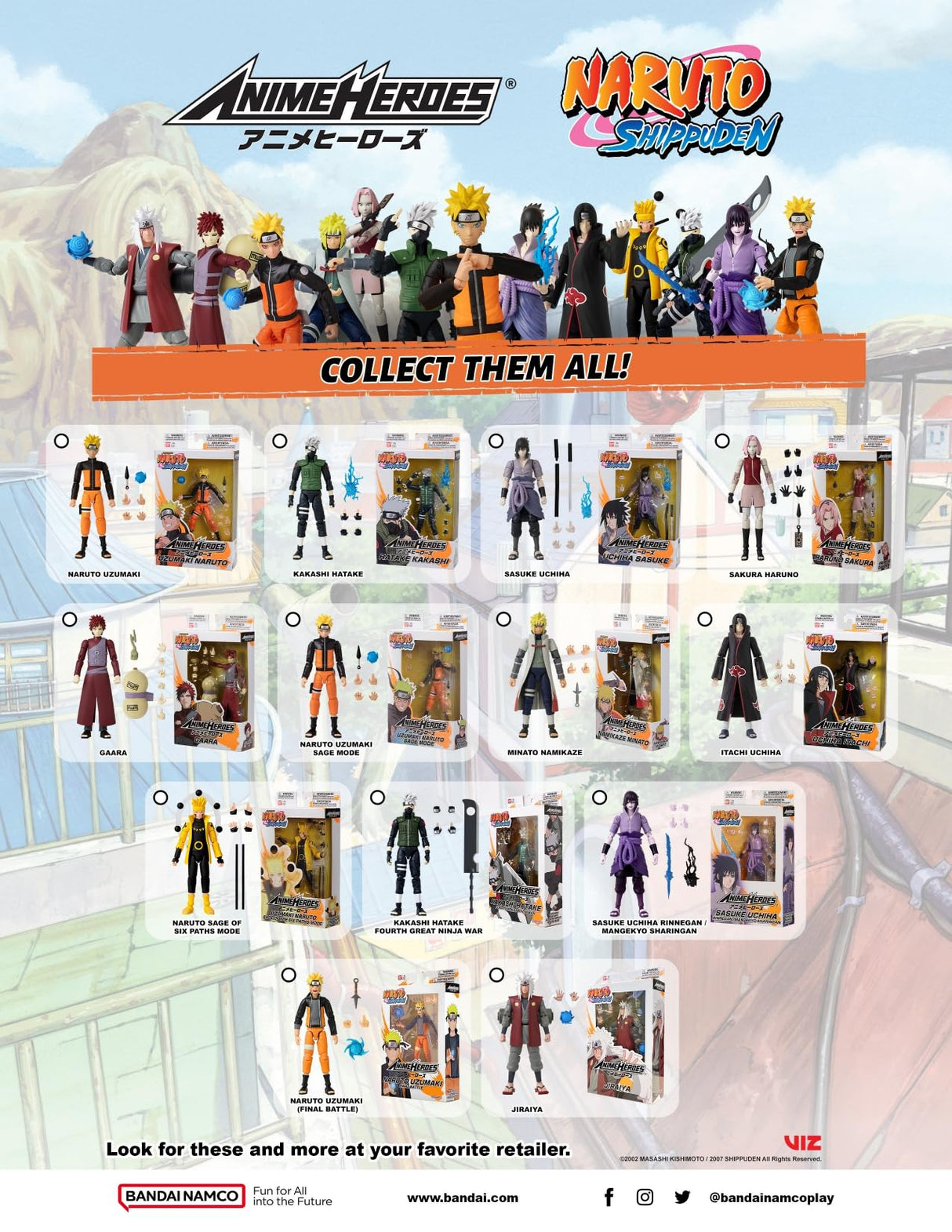 Naruto Shippuden Anime Heroes Uzumaki Naruto Action Figure