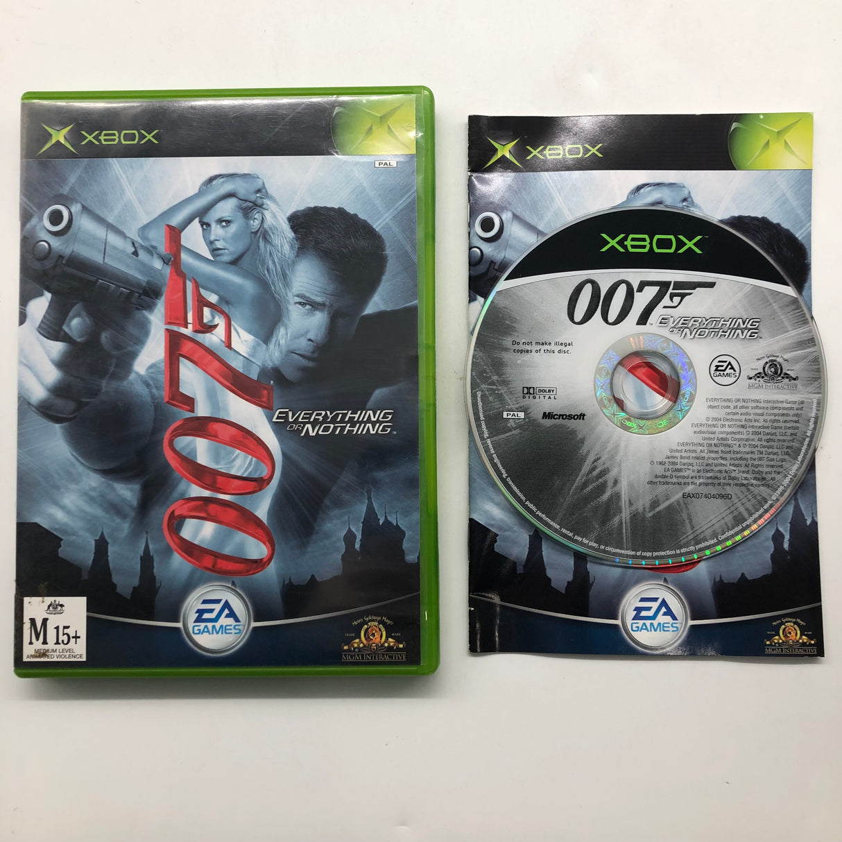 James Bond 007 Everything or Nothing Xbox Original Game + Manual PAL