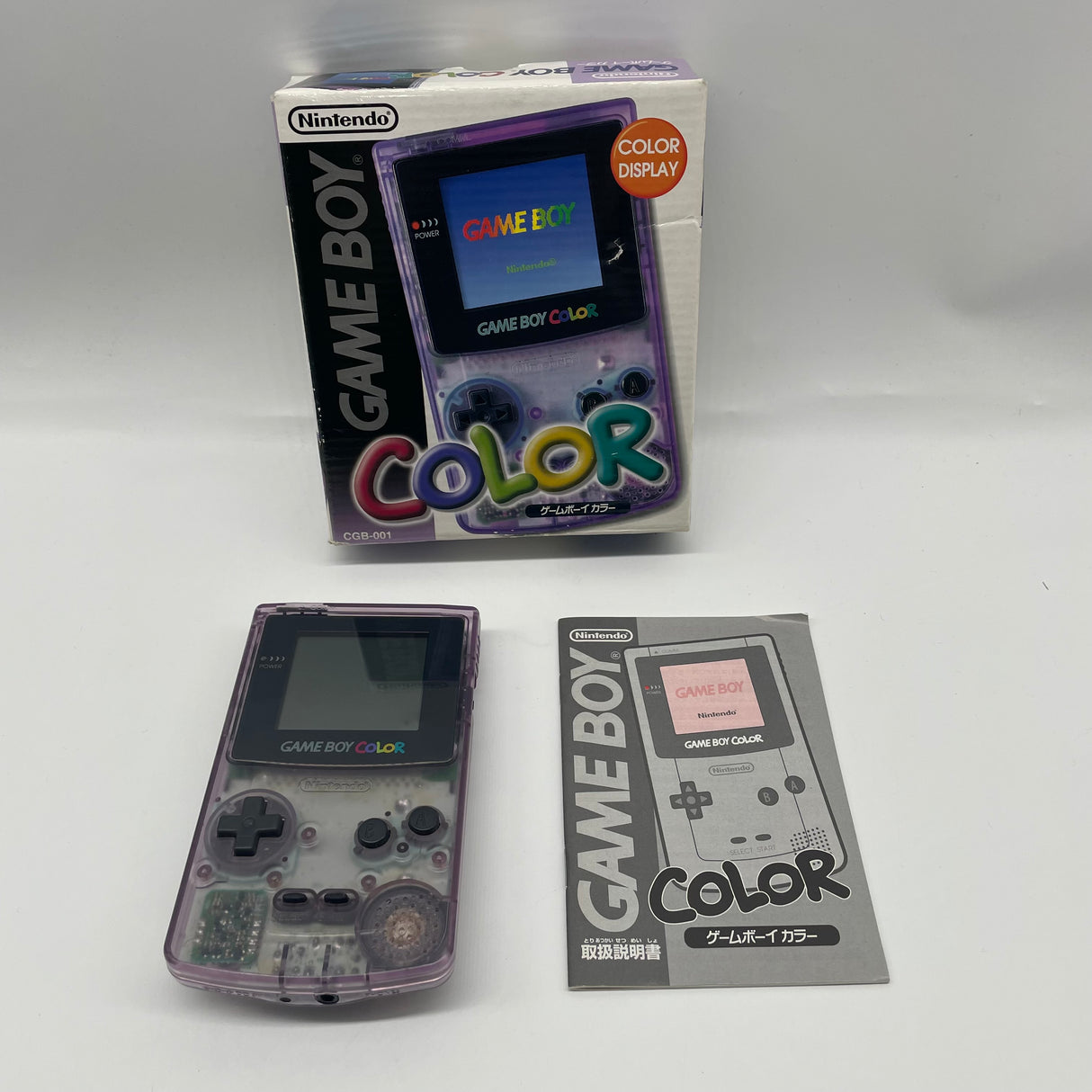 Game Boy Color Atomic Clear Purple Console Boxed Complete with Manual