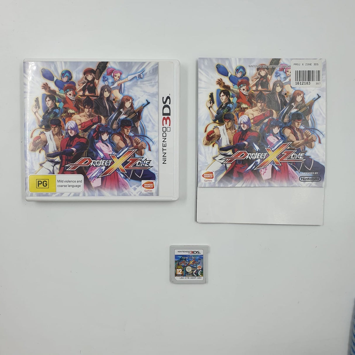 Project X Zone Nintendo 3DS Game + Manual PAL
