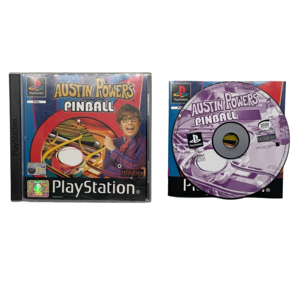 Austin Powers Pinball PS1 Playstation 1 Game + Manual PAL