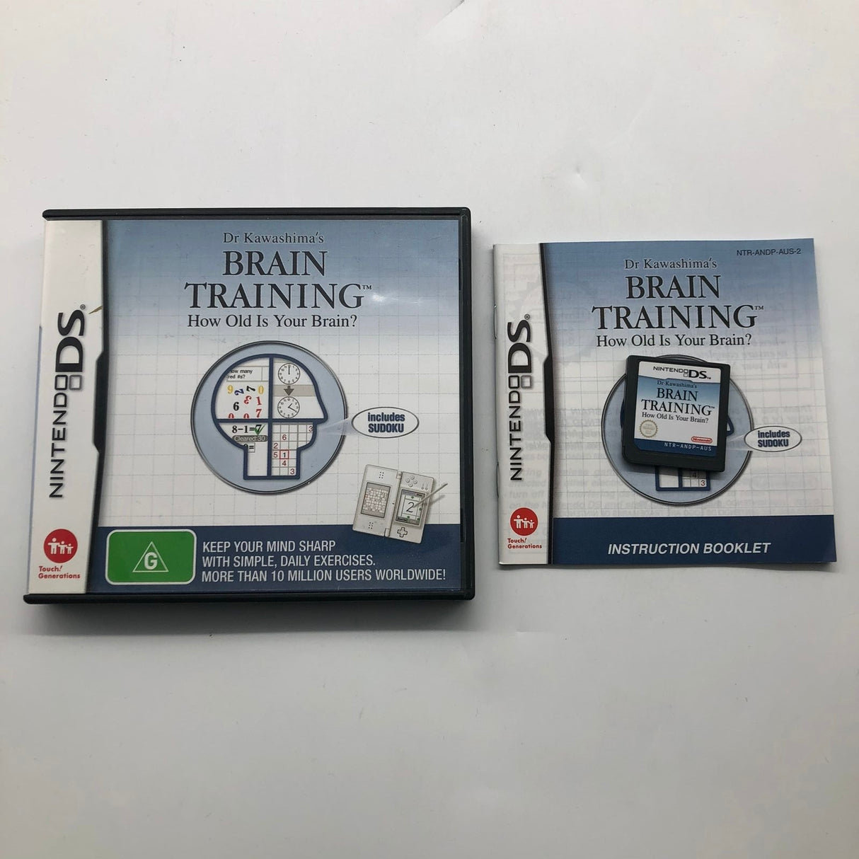 Brain Training Nintendo DS Game + Manual