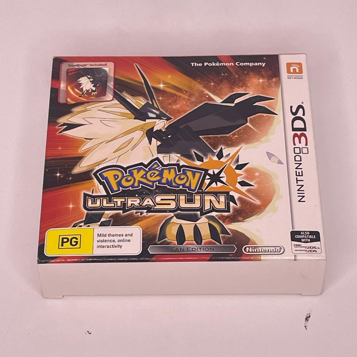 Pokemon Ultra Sun Fan Edition With Steelbook Edition Nintendo 3DS Game + Manual PAL