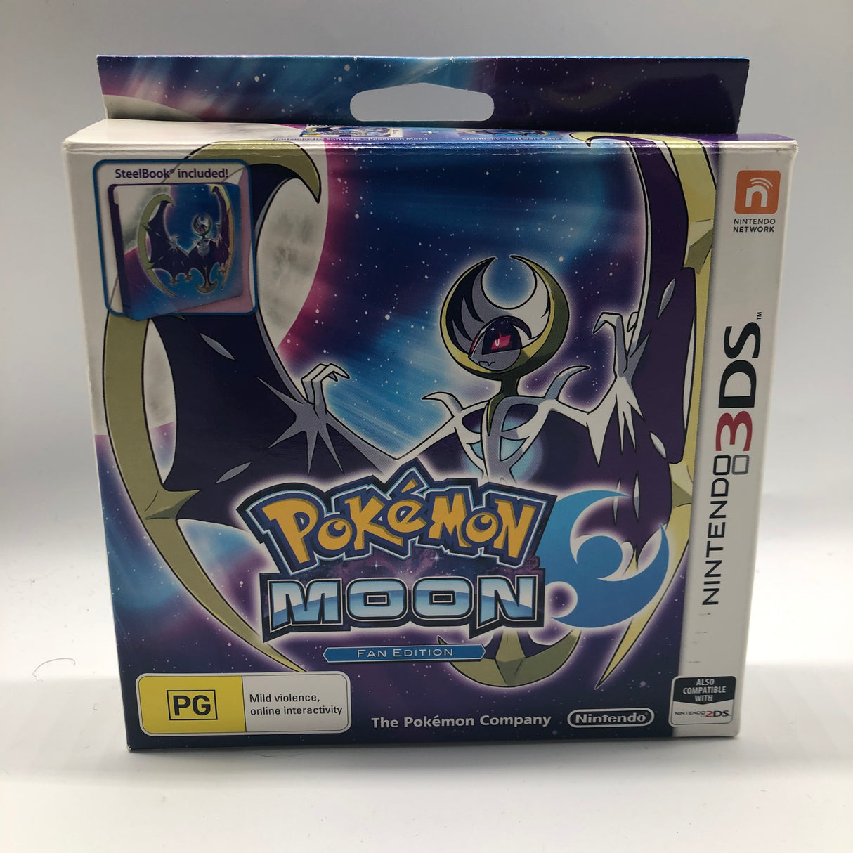 Pokemon Moon Fan Edition Nintendo 3DS Game Steelbook Edition Boxed 25AU4