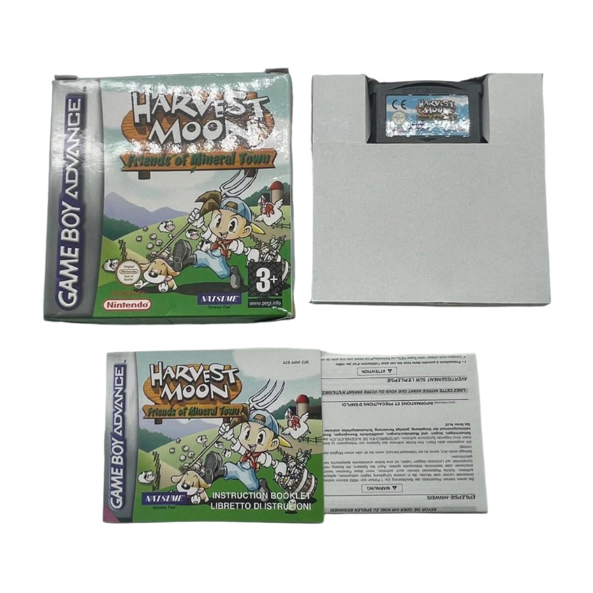 Harvest Moon Friends of Mineral Town Nintendo Gameboy Advance GBA Game Boxed Complete PAL