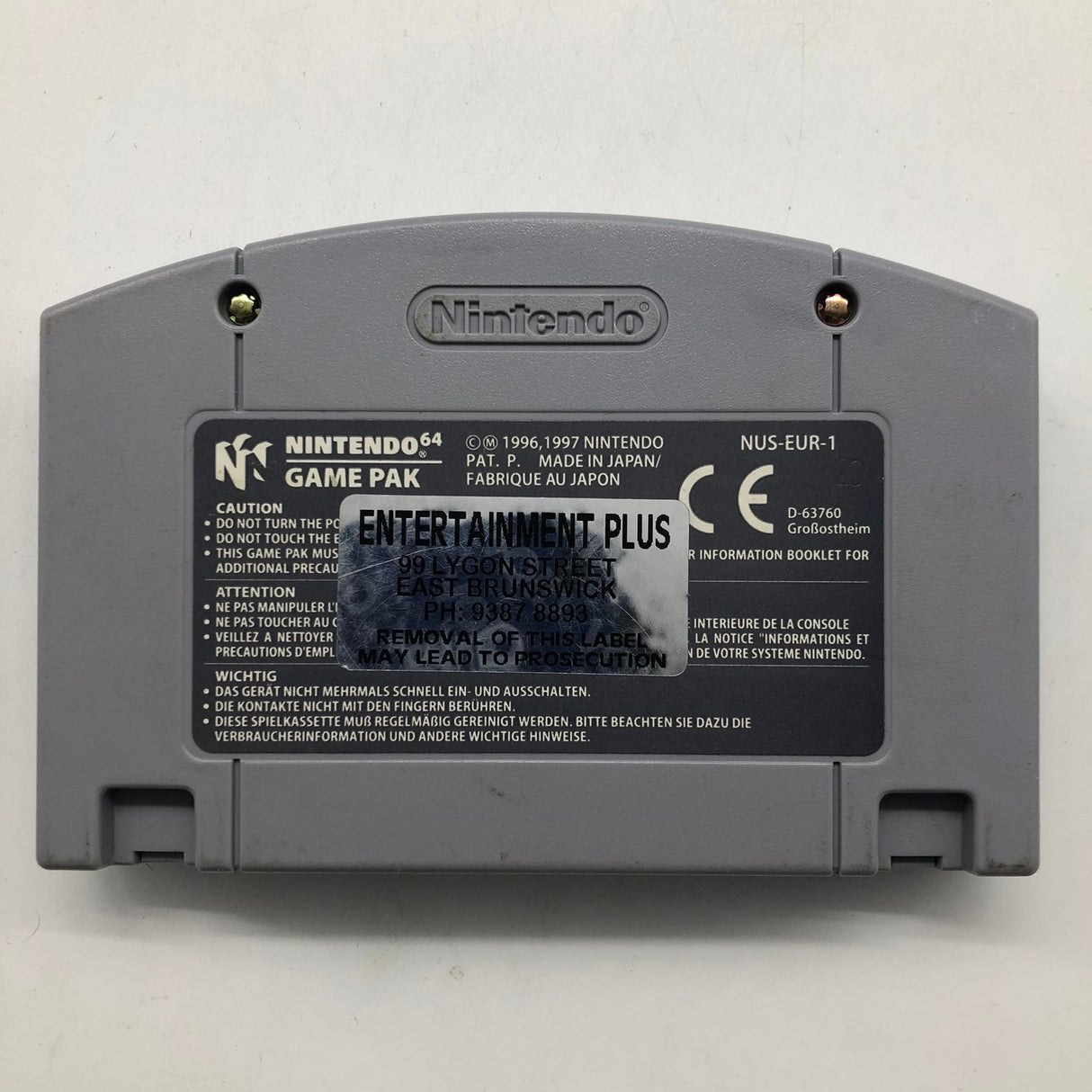 Top Gear Overdrive Nintendo 64 N64 Game Cartridge PAL