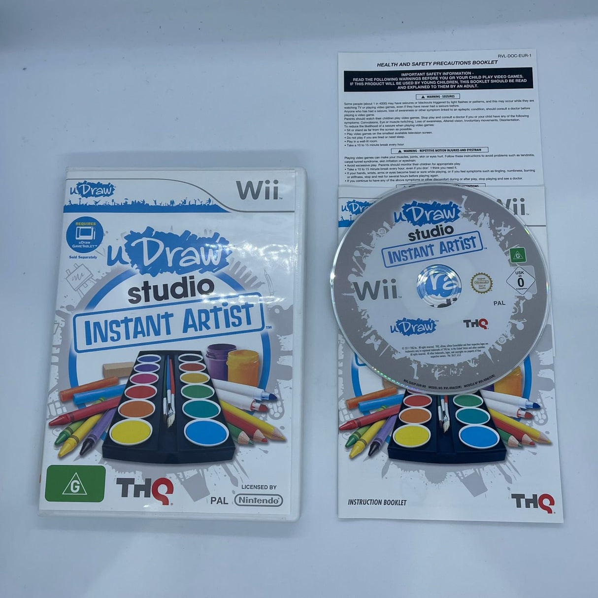 U Draw Studio Instant Artist Nintendo Wii Game + Manual PAL