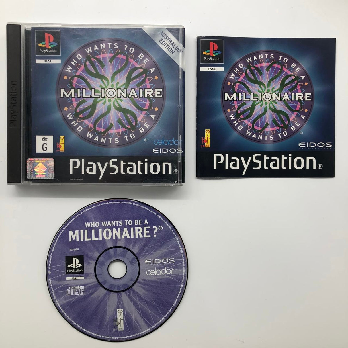 Who Wants to be a Millionaire Australian Edition PS1 Playstation 1 Game + Manual PAL