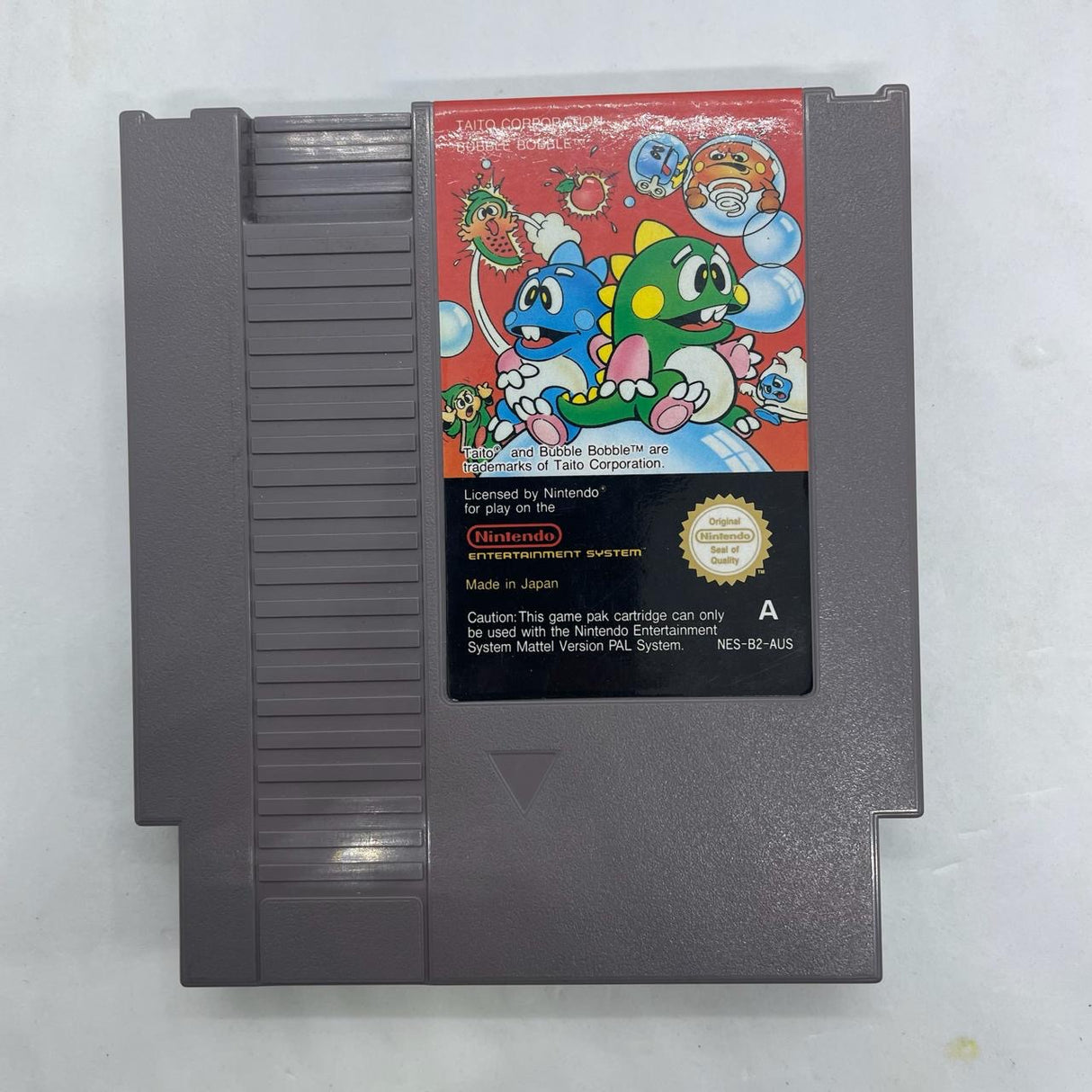 Bubble Bobble Nintendo Entertainment System NES Game Cartridge