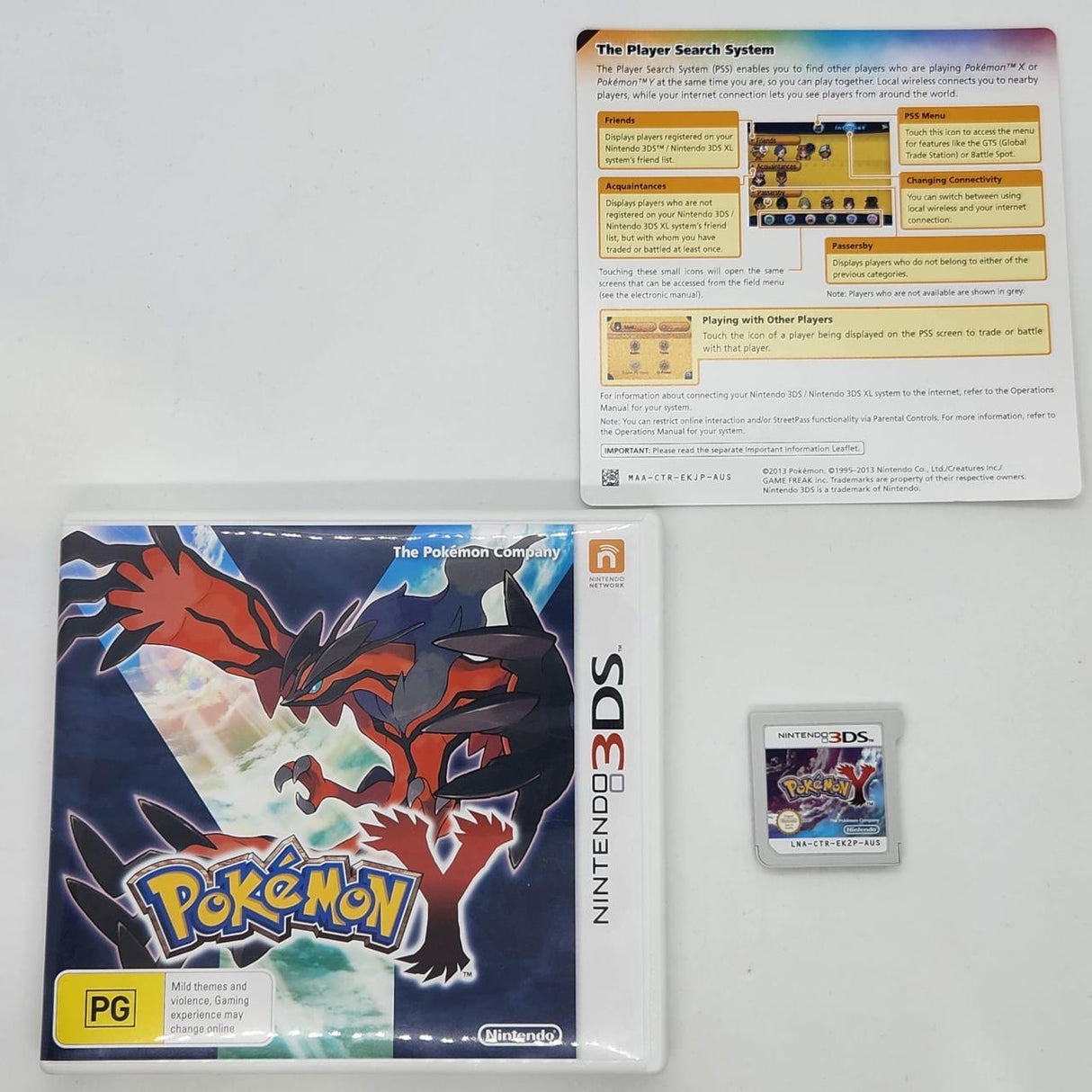 Pokémon Y Nintendo 3DS Game + Manual PAL