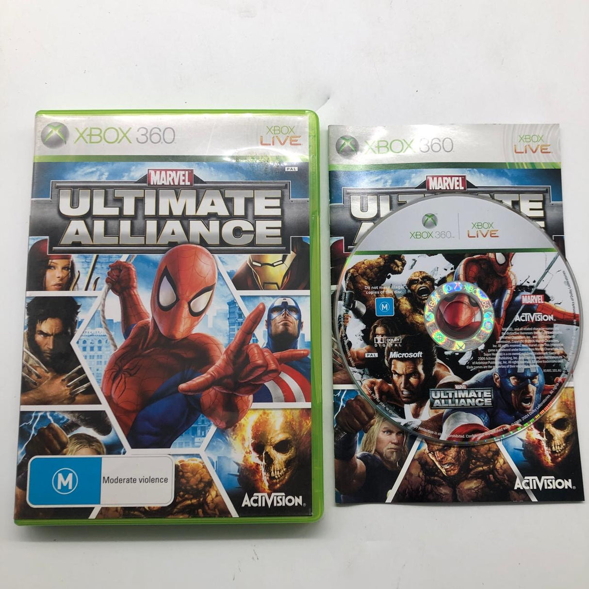 Marvel Ultimate Alliance Xbox 360 Game + Manual PAL