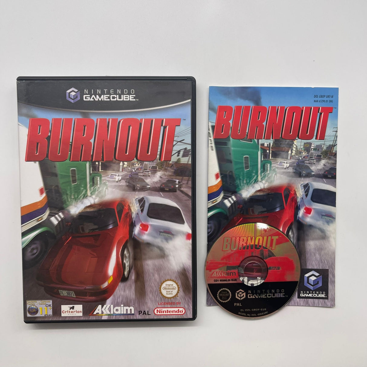 Burnout Nintendo Gamecube Game + Manual PAL