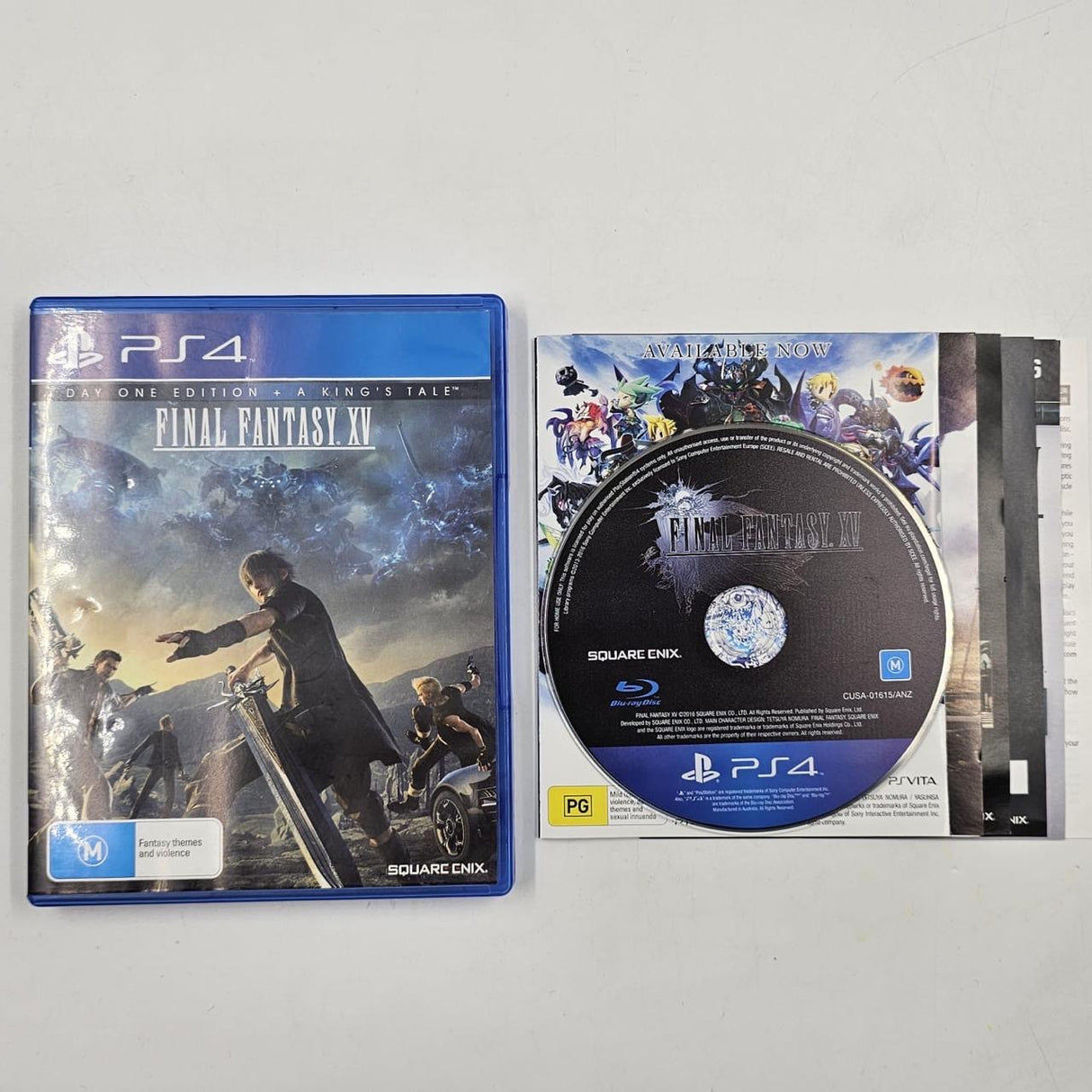 Final Fantasy XV Day One Edition + Kings Tale PS4 Playstation 4 Game + Manual