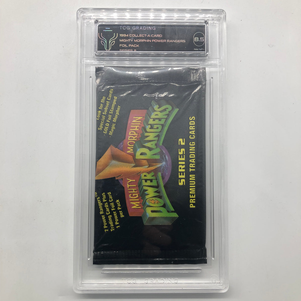 Mighty Morphin Power Rangers Series 2 Premium Trading Cards Foil Pack Graded TCG 8.5 25AU4-Trippy Trades