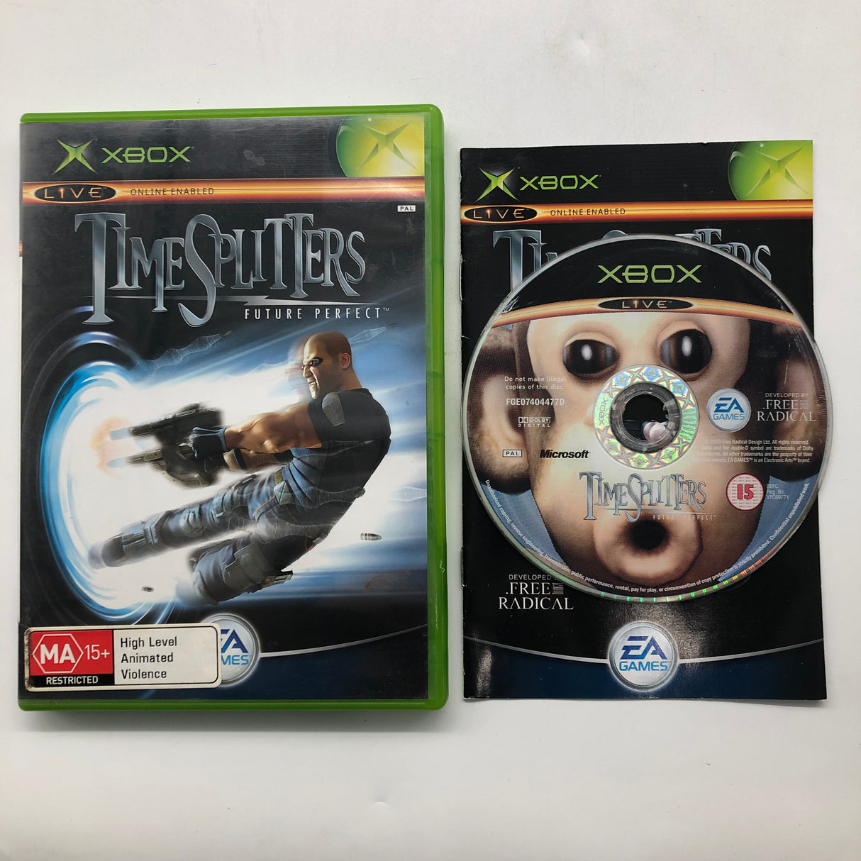 Time Splitters Future Perfect Xbox Original Game + Manual PAL