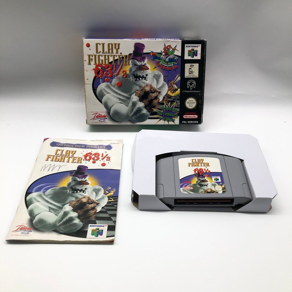 Clay Fighter 63 ⅓ Nintendo 64 N64 Game Boxed Complete PAL