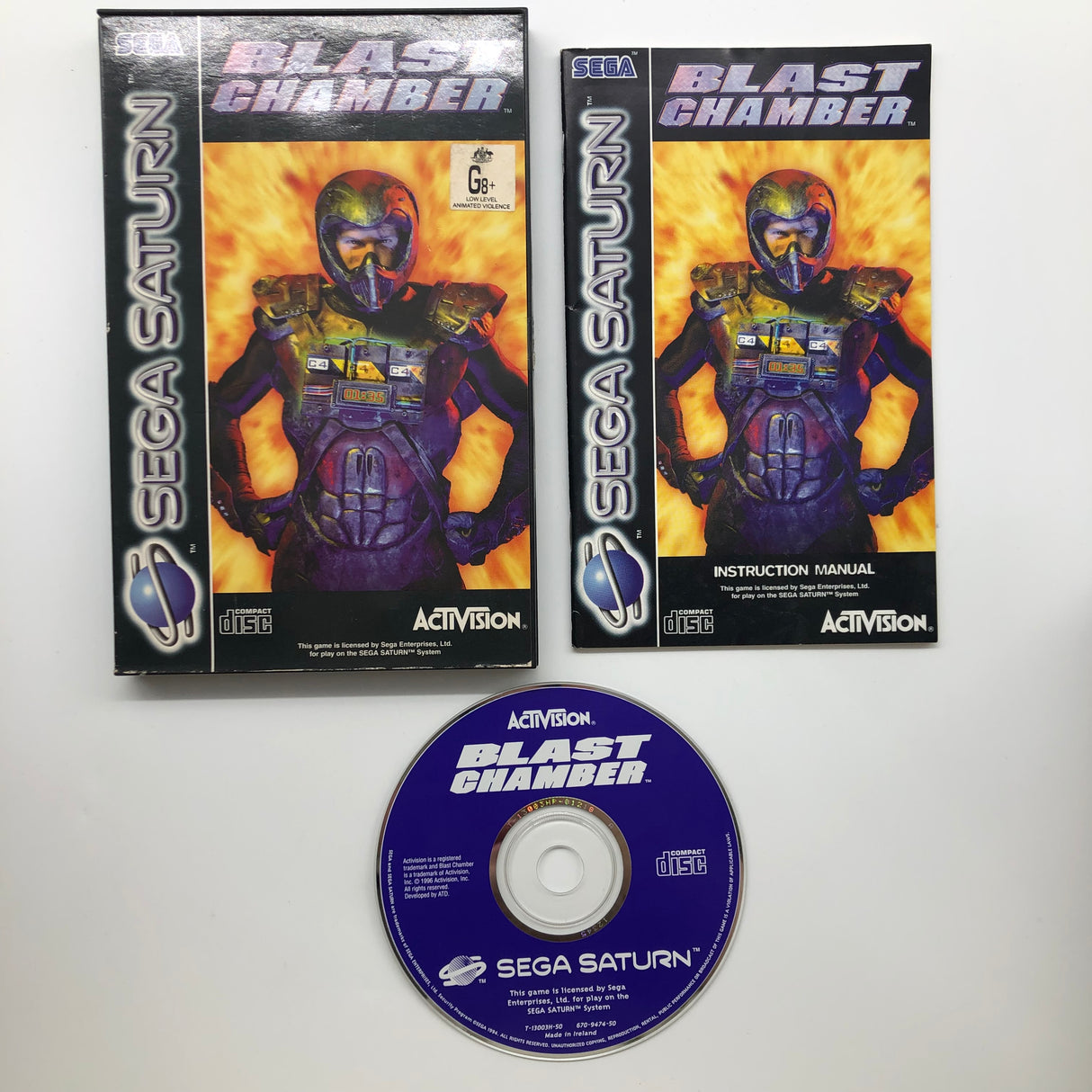 Blast Chamber Sega Saturn Game + Manual PAL