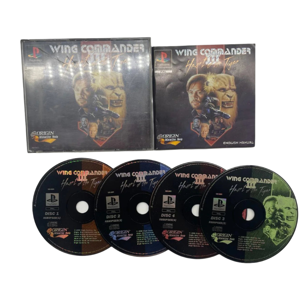 Wing Commander III 3 Heart of The Tiger PS1 Playstation 1 Game + Manual PAL