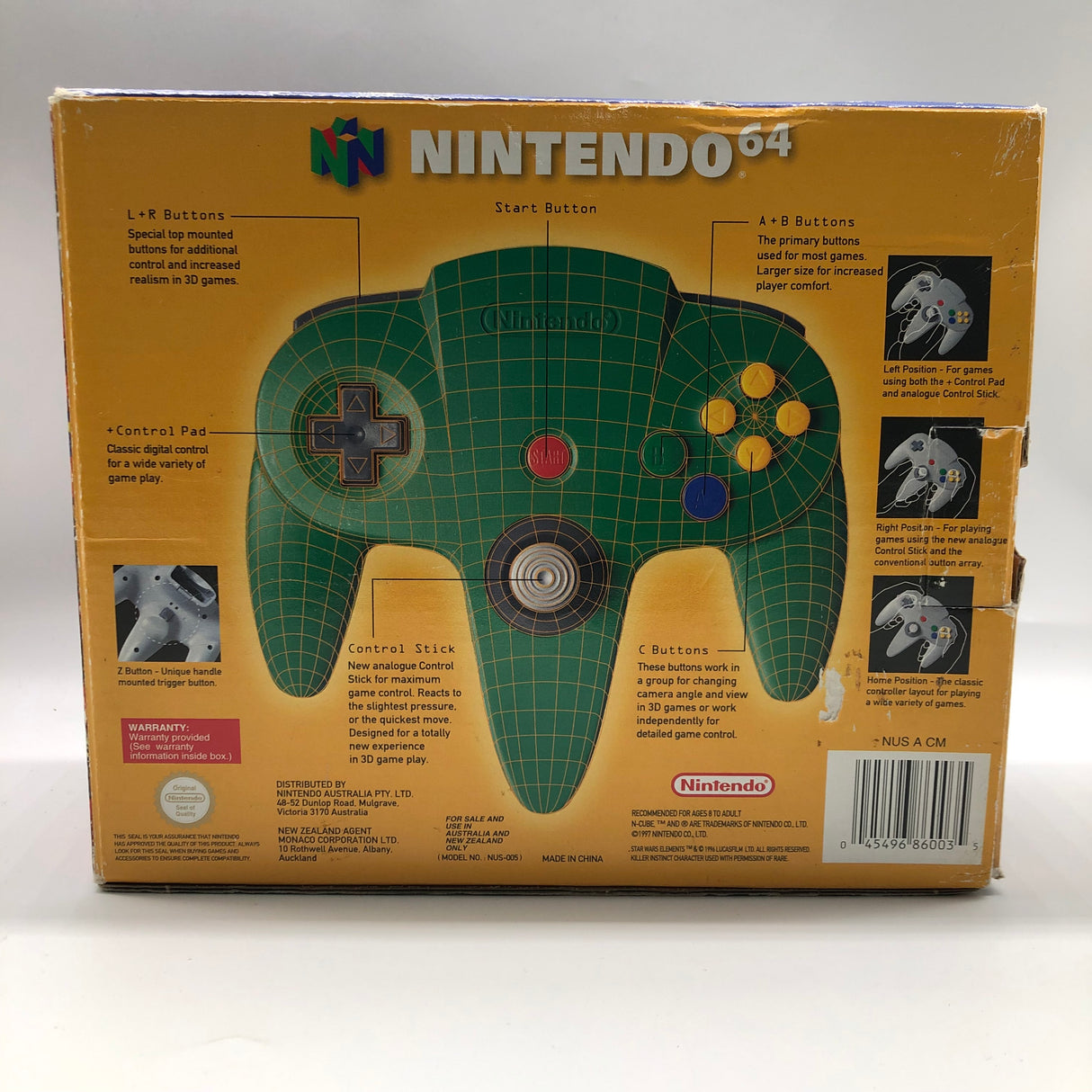Nintendo 64 N64 Green Controller Boxed PAL