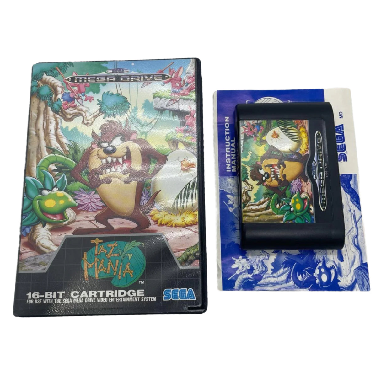 Taz Mania Sega Mega Drive Game + Manual PAL