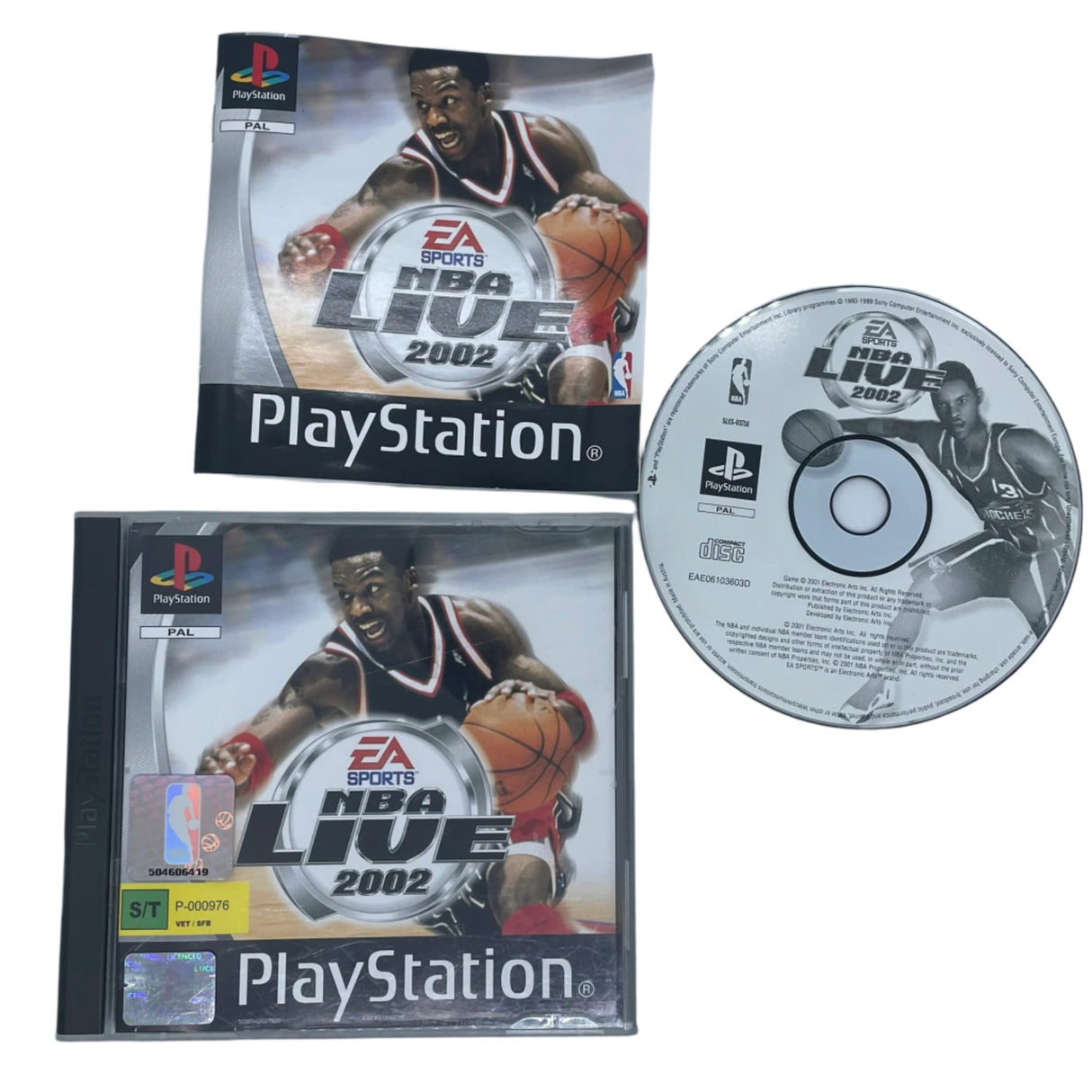 NBA Live 2002 PS1 Playstation 1 Game + Manual PAL