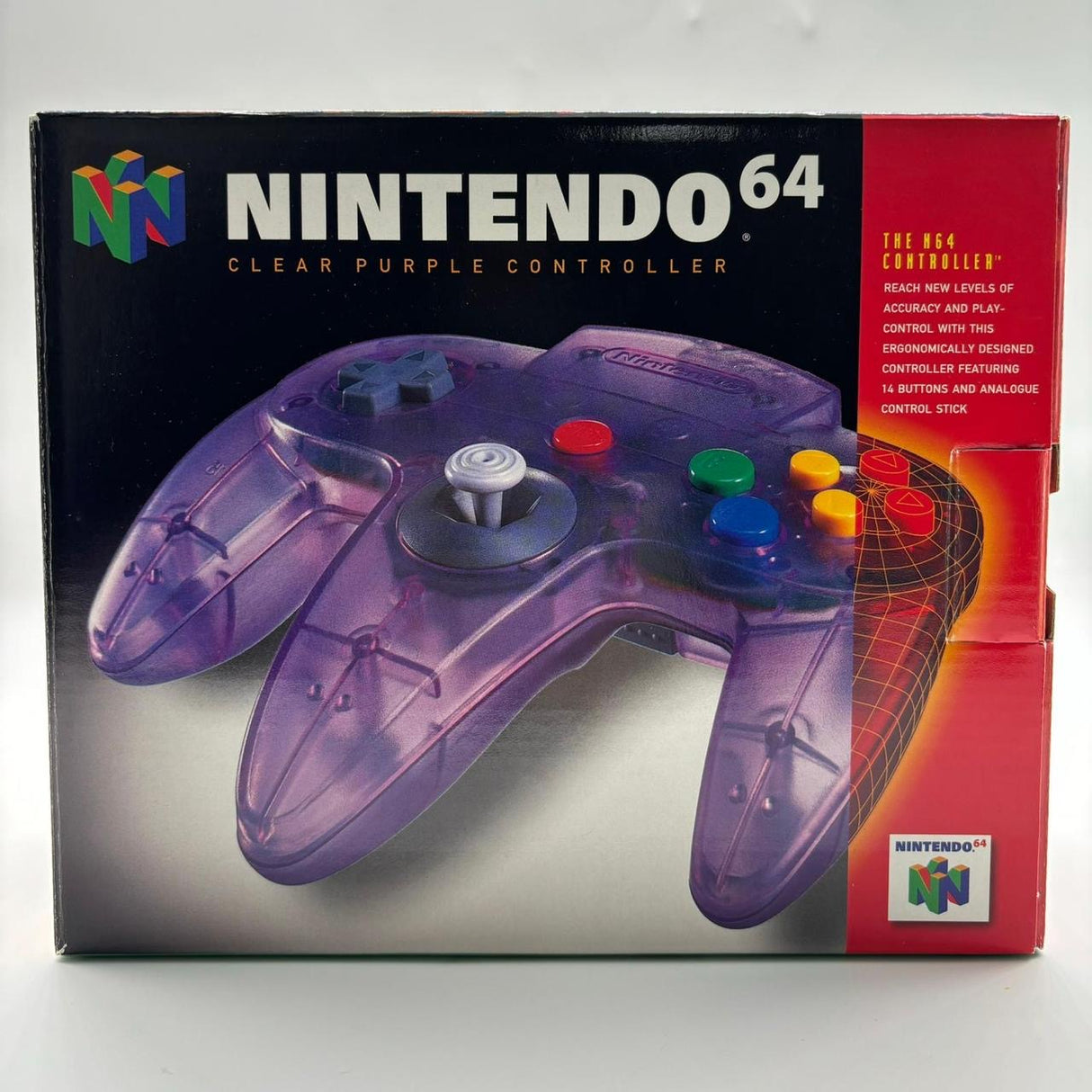 Nintendo 64 N64 Clear Purple Controller Boxed PAL