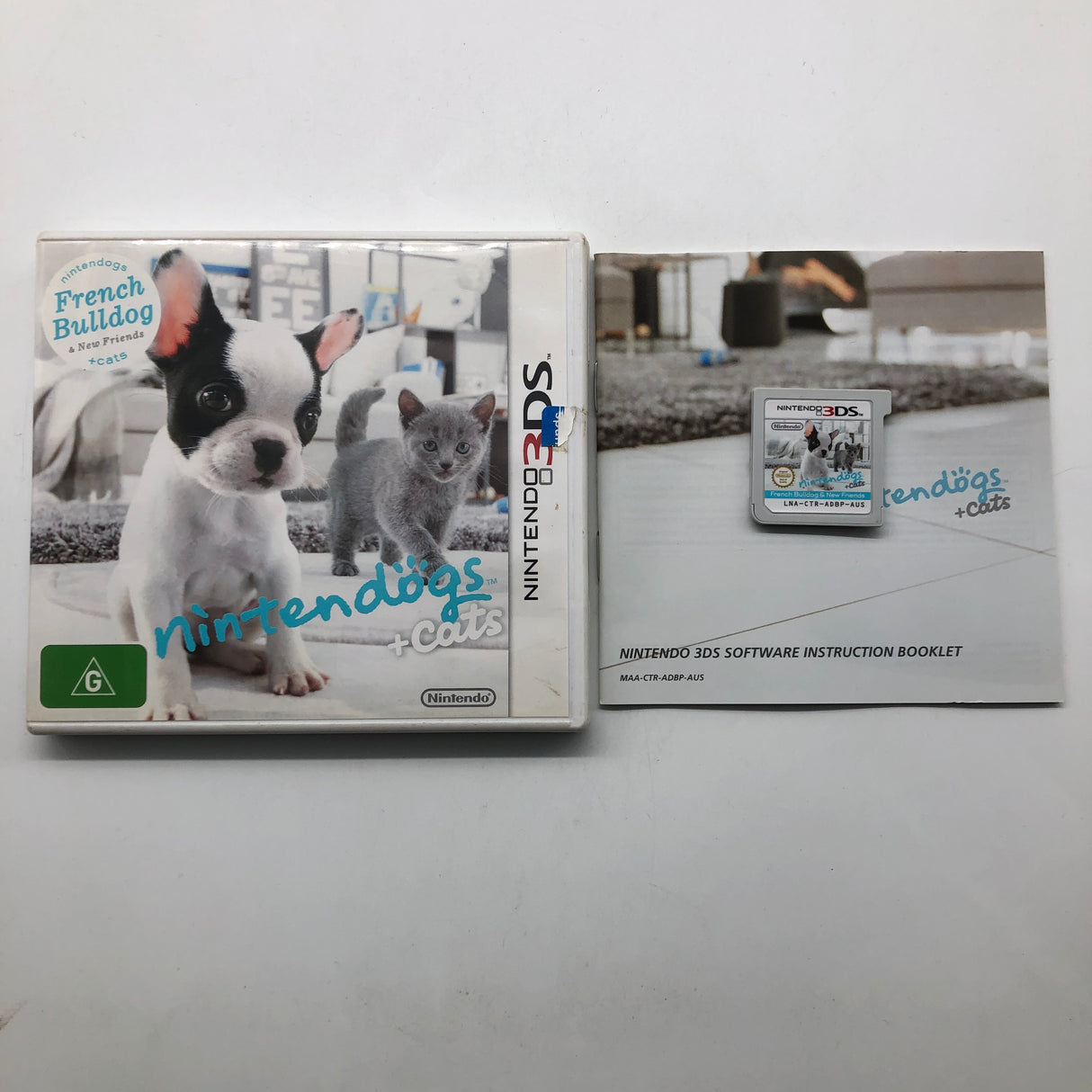 Nintendogs + Cats Nintendo 3DS Game + Manual PAL 25AU4