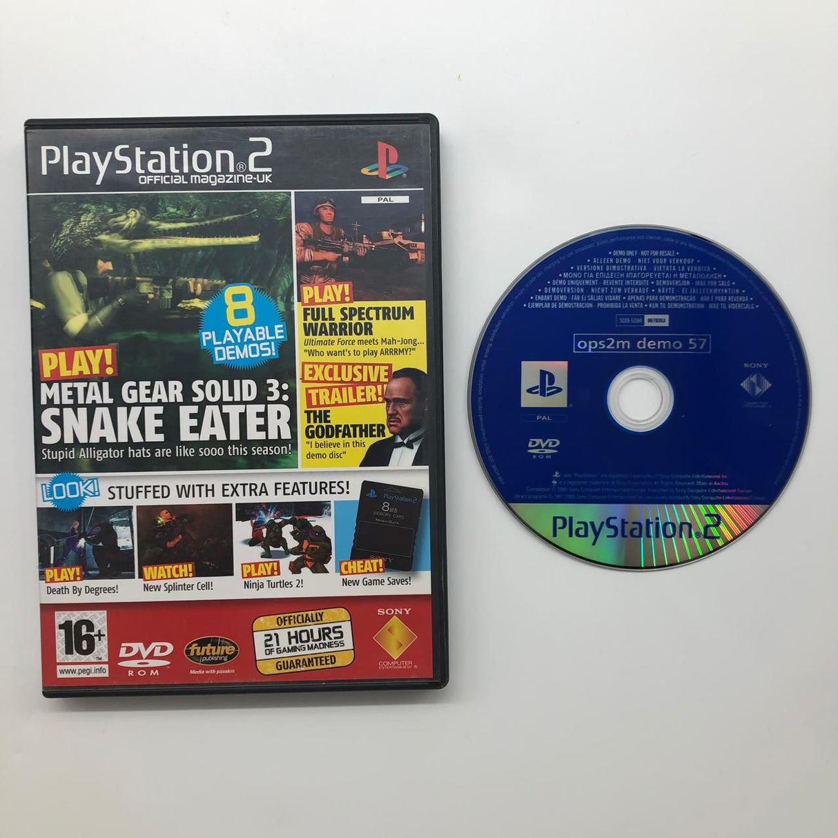 Metal Gear Solid 3 Snake Eater 8 Playable demos PS2 Playstation 2 Game PAL
