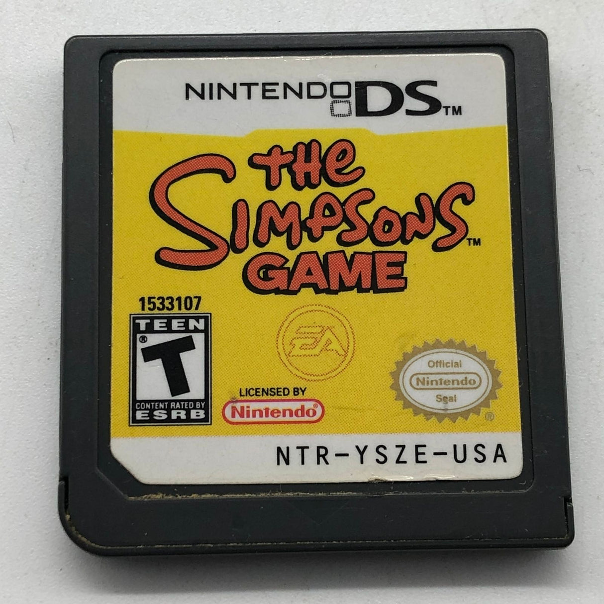 The Simpsons Game Nintendo DS Game Cartridge 25AU4