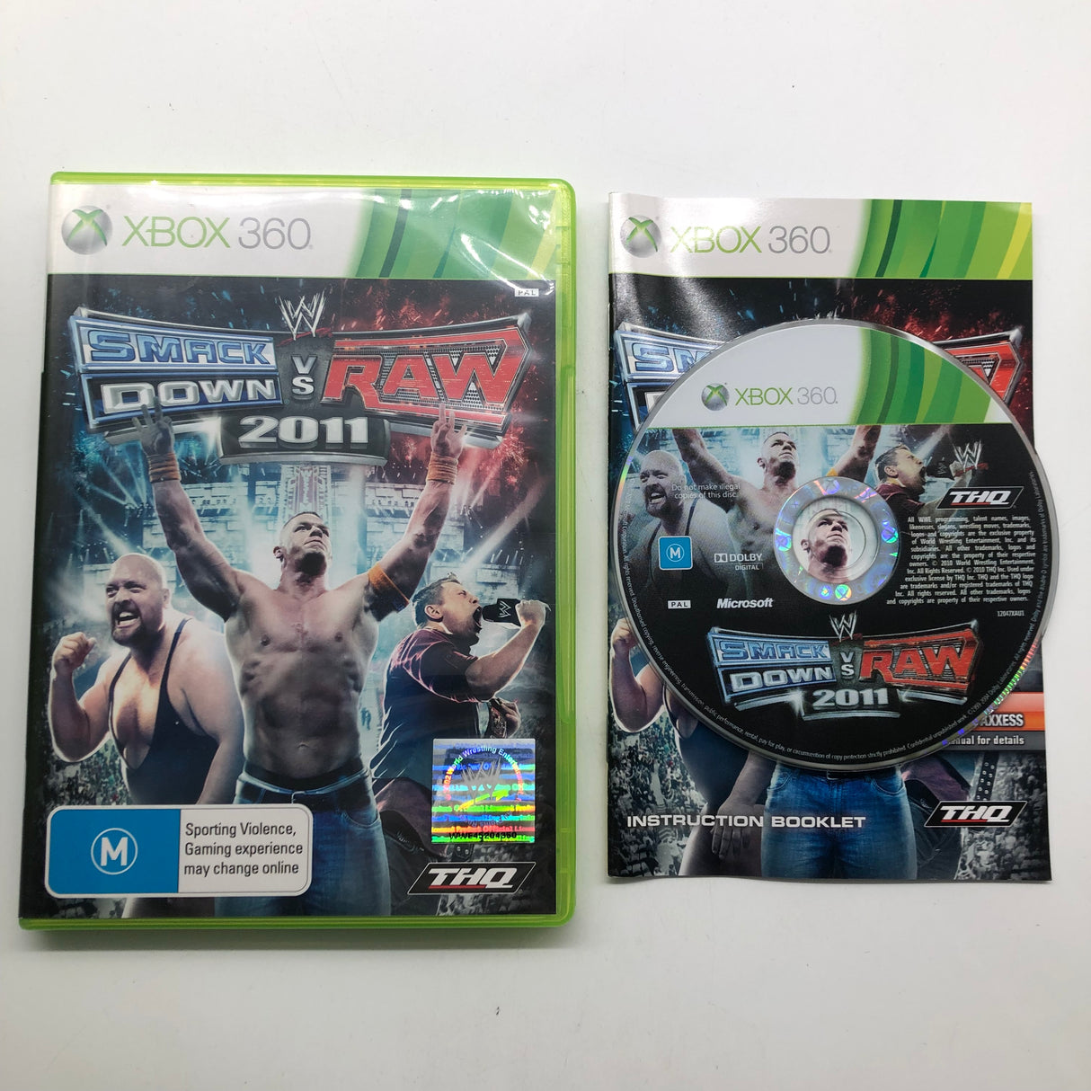 WWE Smackdown VS Raw 2011 Xbox 360 Game + Manual PAL 25AU4