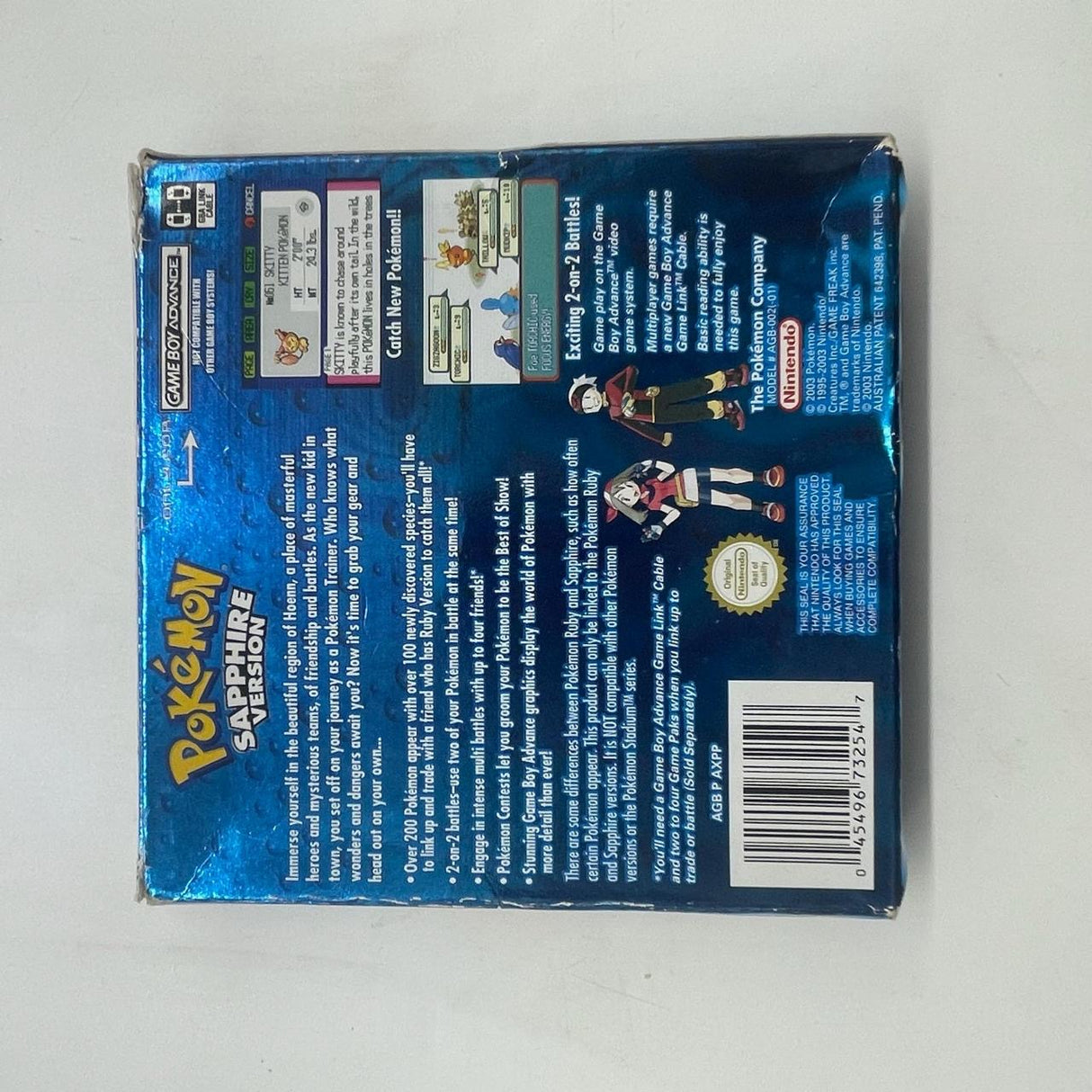 Pokemon Sapphire Version Nintendo Gameboy Advance GBA Game Boxed Complete PAL