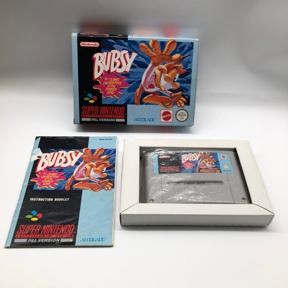 Bubsy Super Nintendo SNES Game Boxed Complete PAL
