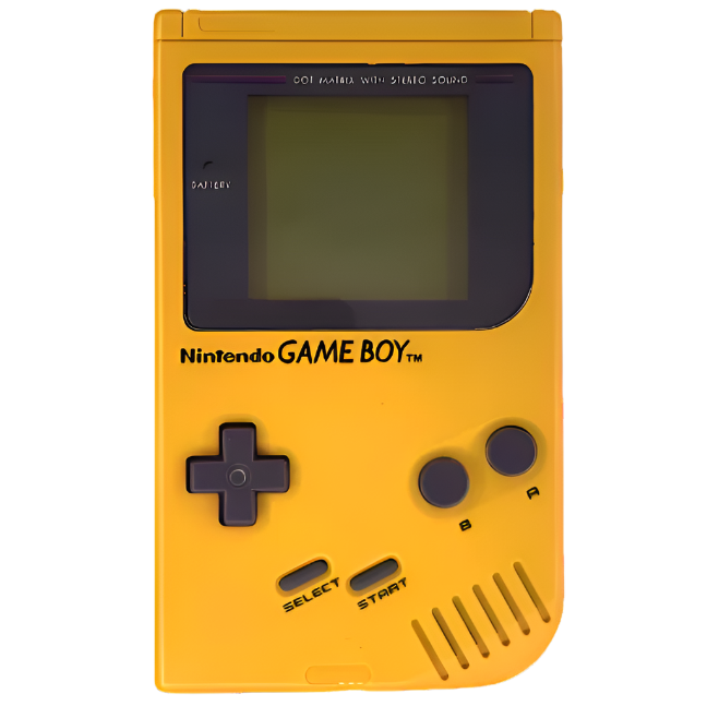 Nintendo Game Boy DMG Yellow Console + AA Batteries