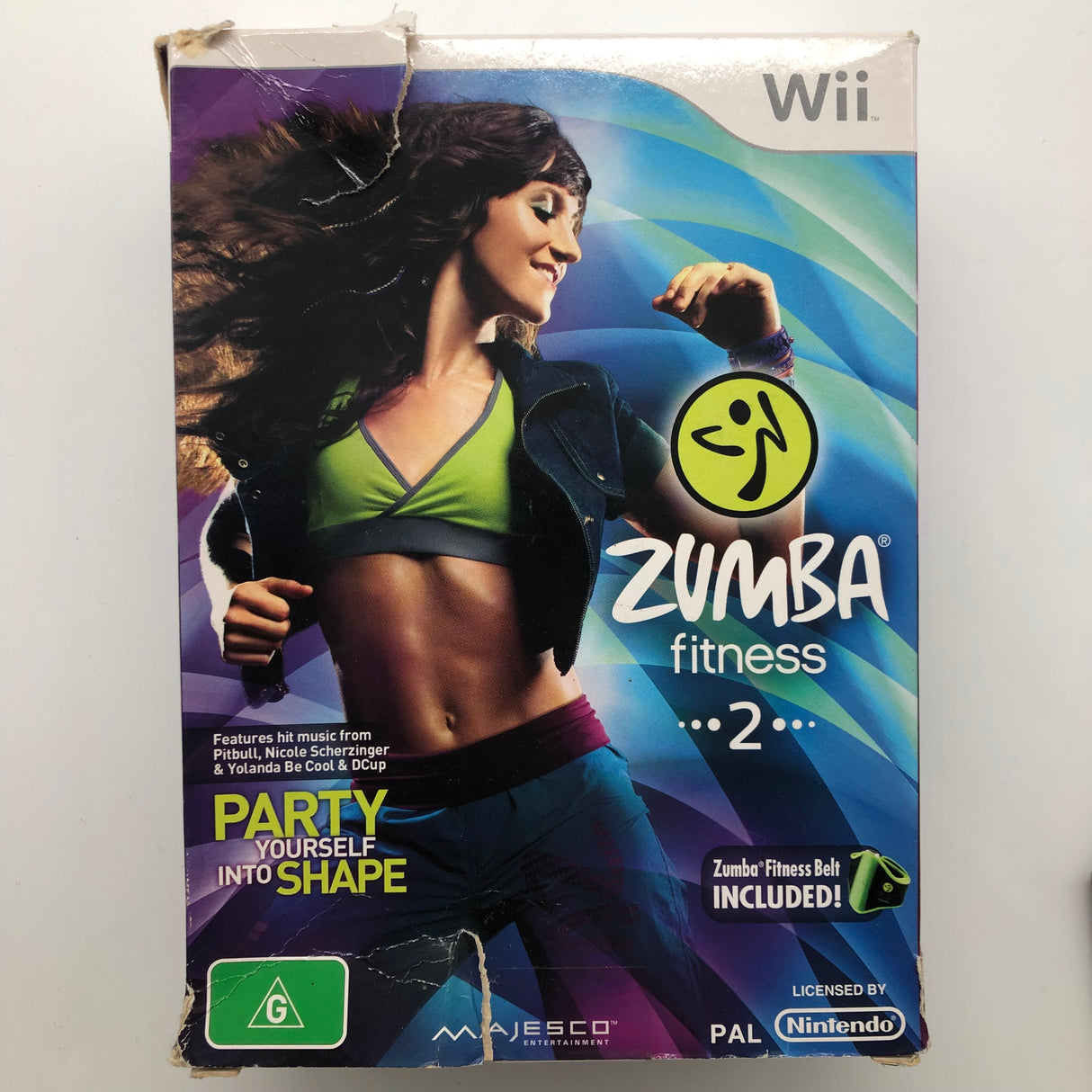 Zumba Fitness 2 II Nintendo Wii Game Boxed + Belt