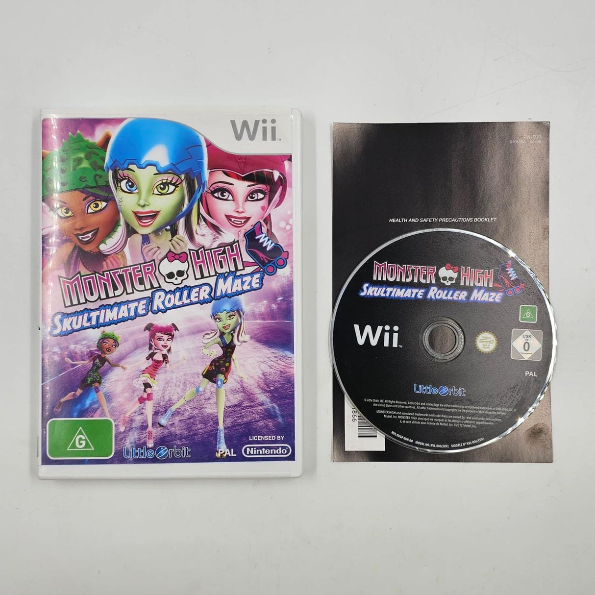 Monster High: Skultimate Roller Maze Nintendo Wii Game + Manual PAL