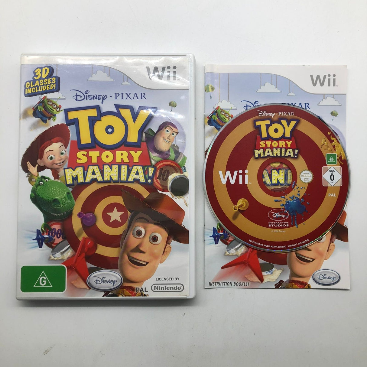Toy Story Mania Nintendo Wii Game + Manual PAL 25AU4