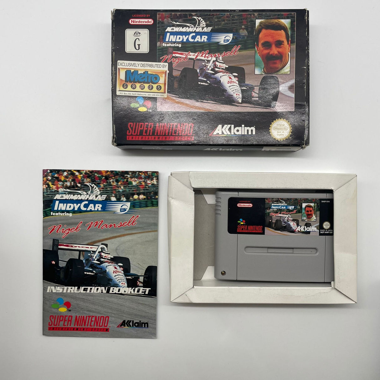IndyCar Featuring Nigel Mansell Super Nintendo SNES Game Boxed PAL