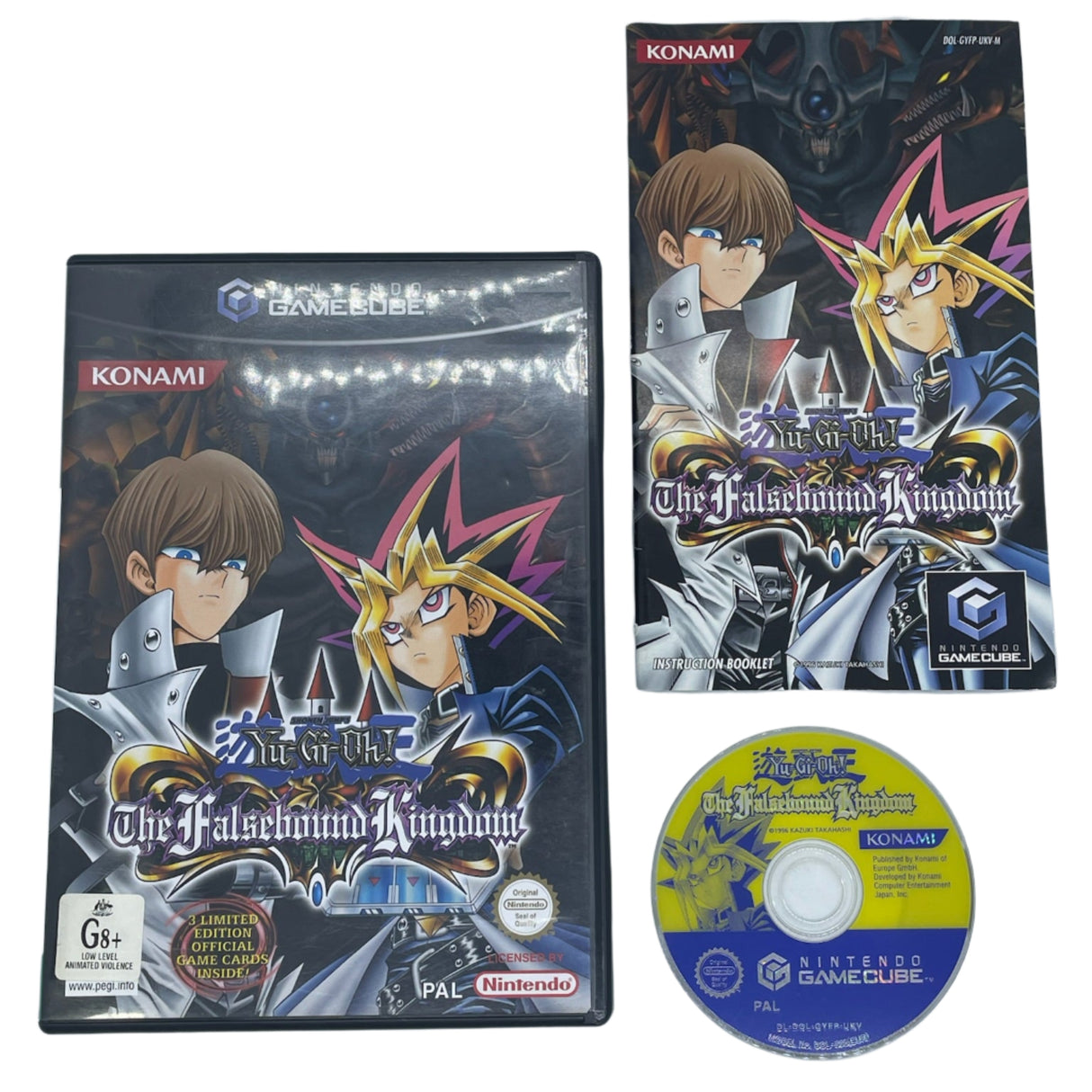 Yu-Gi-Oh! The Falsebound Kingdom Nintendo Gamecube Game + Manual PAL