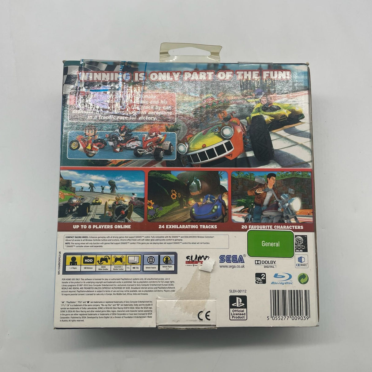 Sonic and SEGA All-Stars Racing Steering Wheel Brand New PS3 Playstation 3 Game Boxed