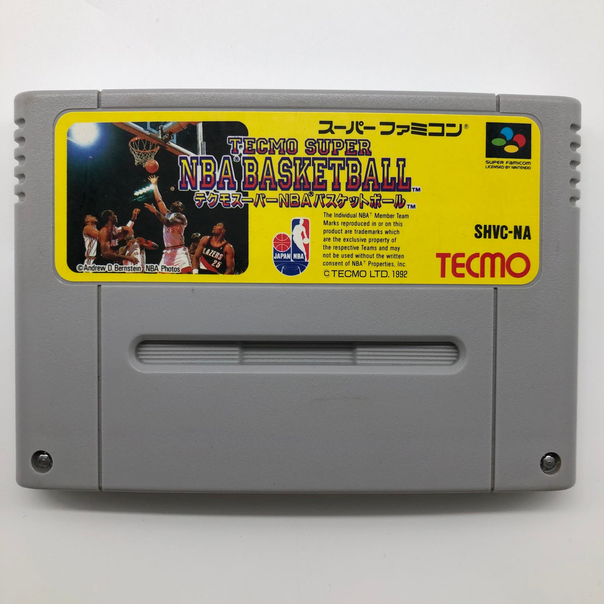 Tecmo Super NBA Basketball Super Nintendo SNES Game Cartridge NTSC-J