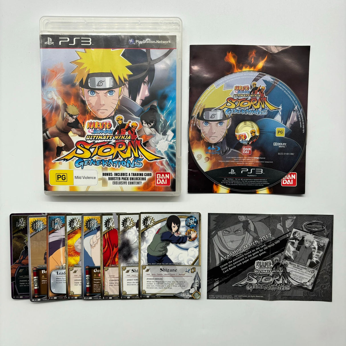 Naruto Shippuden Ultimate Ninja Storm Generations PS3 Playstation 3 Game + Manual