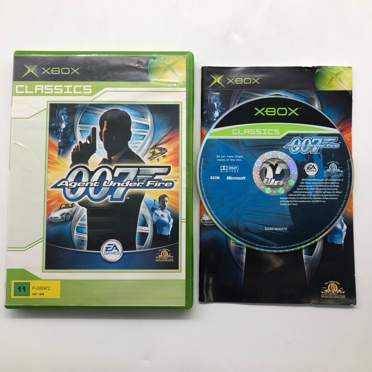 007 Agent Under Fire Xbox Original Game + Manual PAL