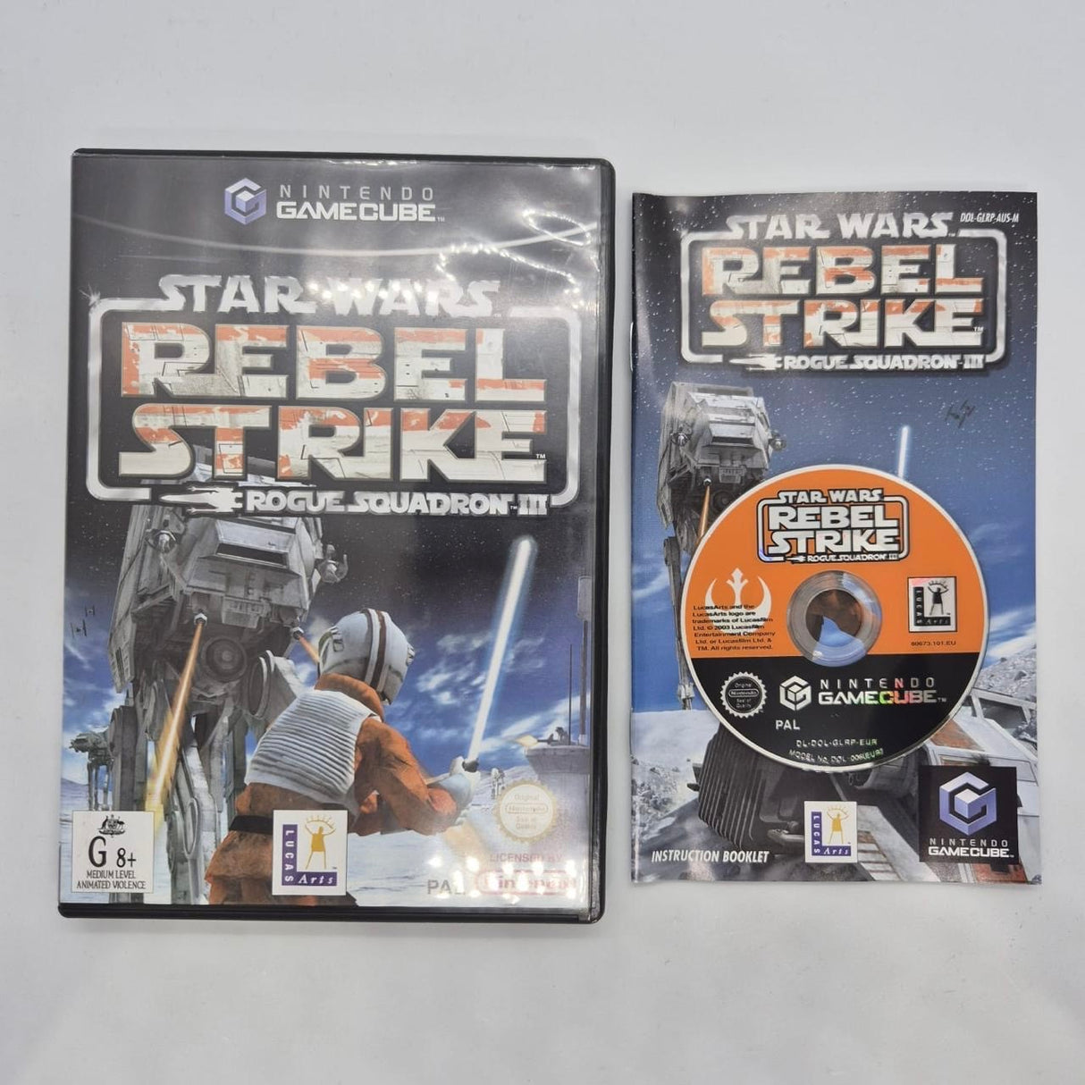 Star Wars Rebel Strike Rogue Squadron III Nintendo Gamecube Game + Manual PAL