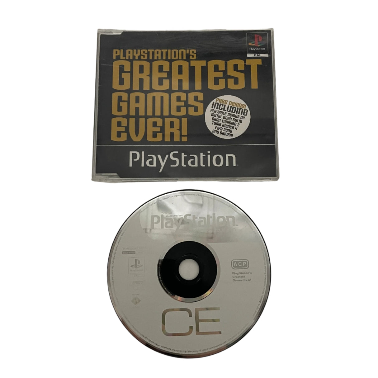 PlayStation 1 PS1 Greatest Games Ever Made Demo Disc Metal Gear Solid
