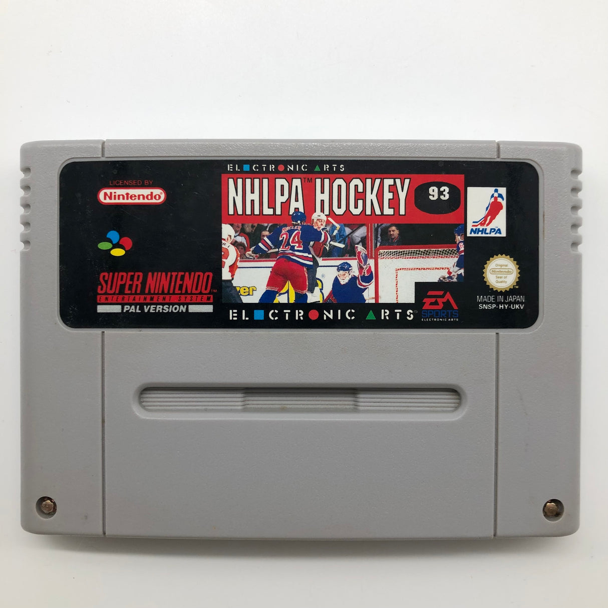 NHLPA Hockey 93 Super Nintendo SNES Game Cartridge PAL