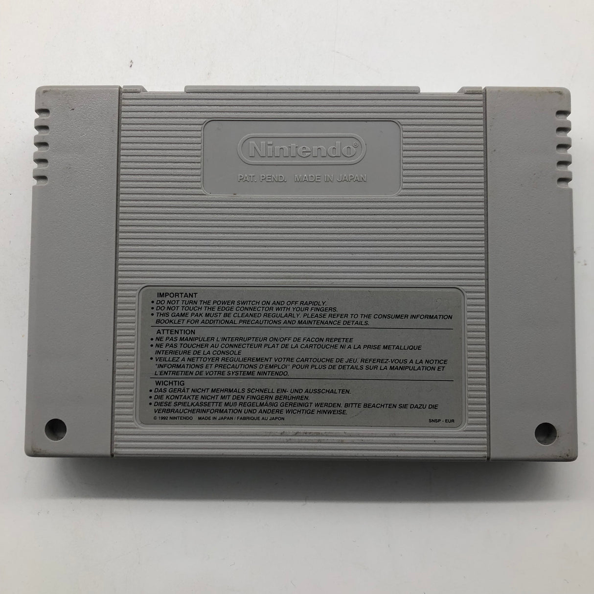 Prehistorik Man Super Nintendo SNES Game Cartridge PAL