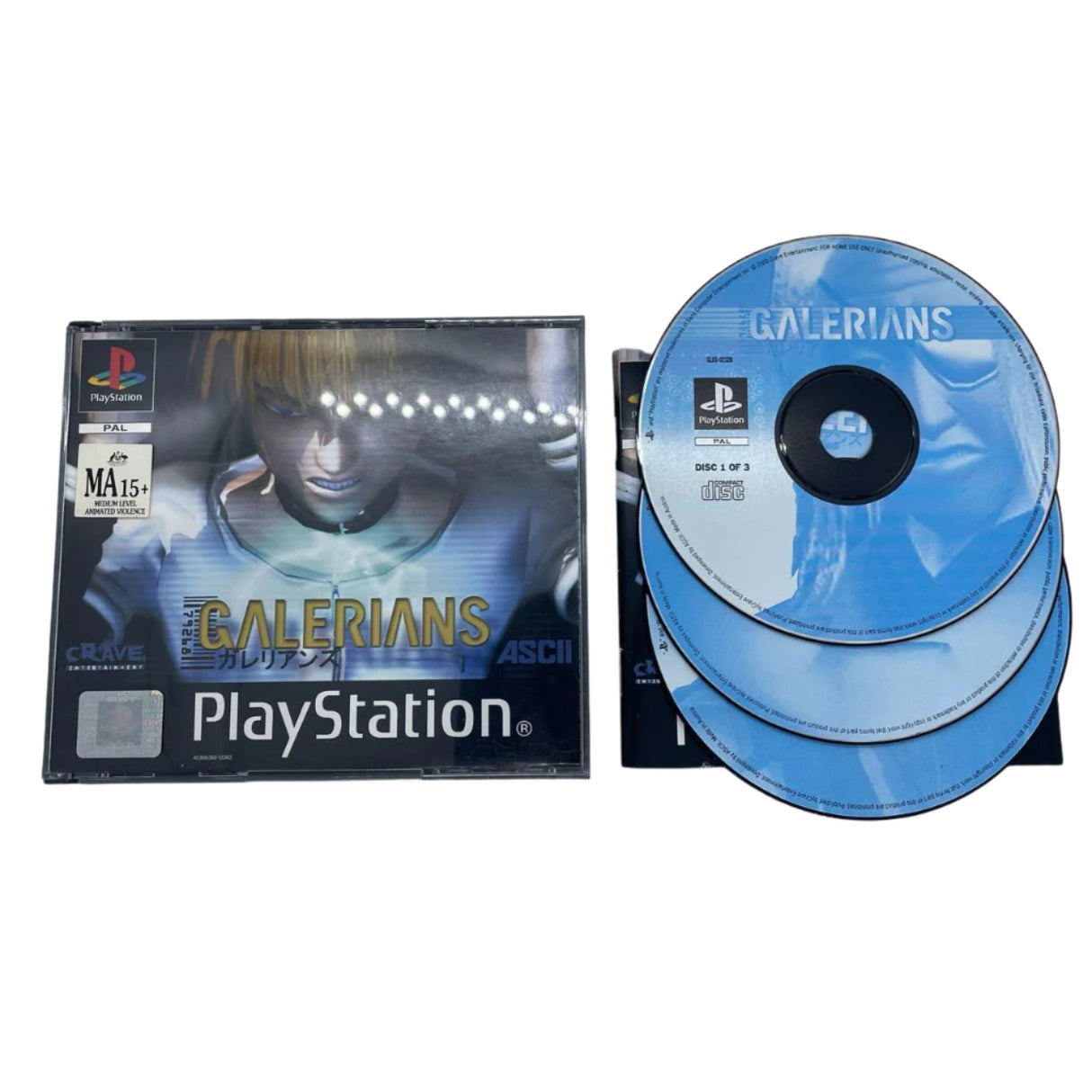 Galerians PS1 Playstation 1 Game + Manual PAL